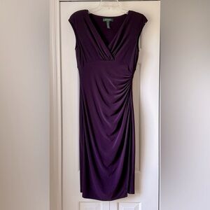 Lauren Ralph Lauren Deep Purple Midi Dress